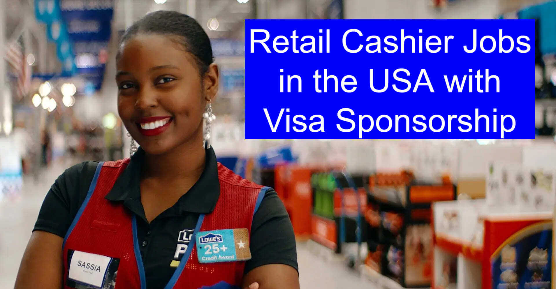 Retail Cashier Jobs in the USA with Visa Sponsorship