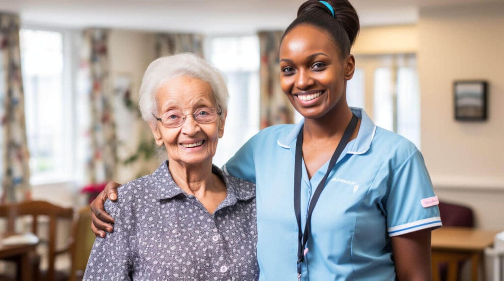 What is the difference between a care assistant and a support worker in the UK